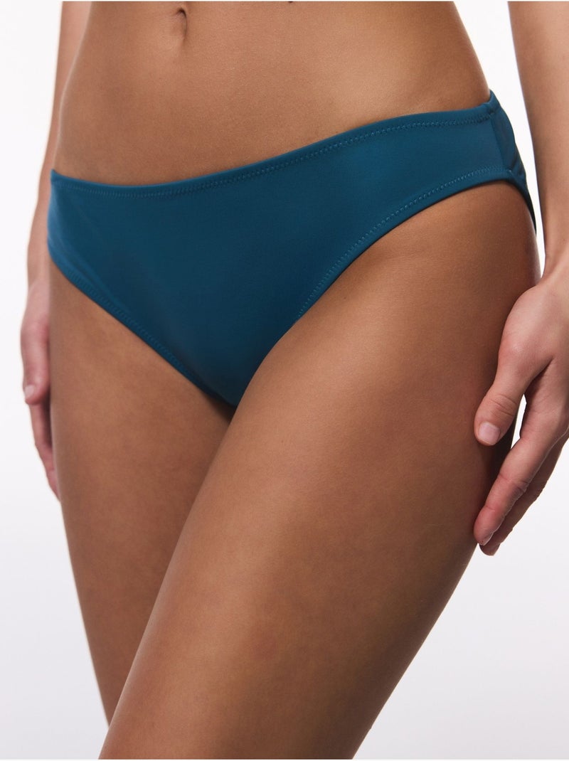 Bas de bikini taille moyenne penti Bleu canard - Kiabi