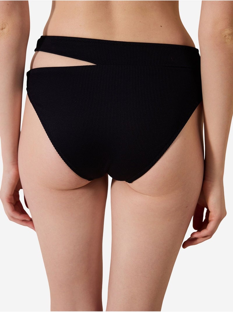 Bas de bikini texturé brigett cut penti Noir - Kiabi