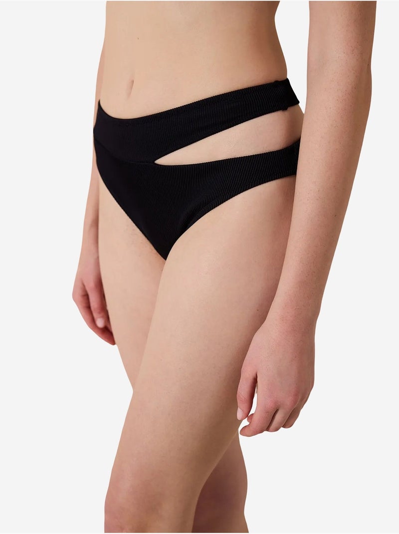 Bas de bikini texturé brigett cut penti Noir - Kiabi
