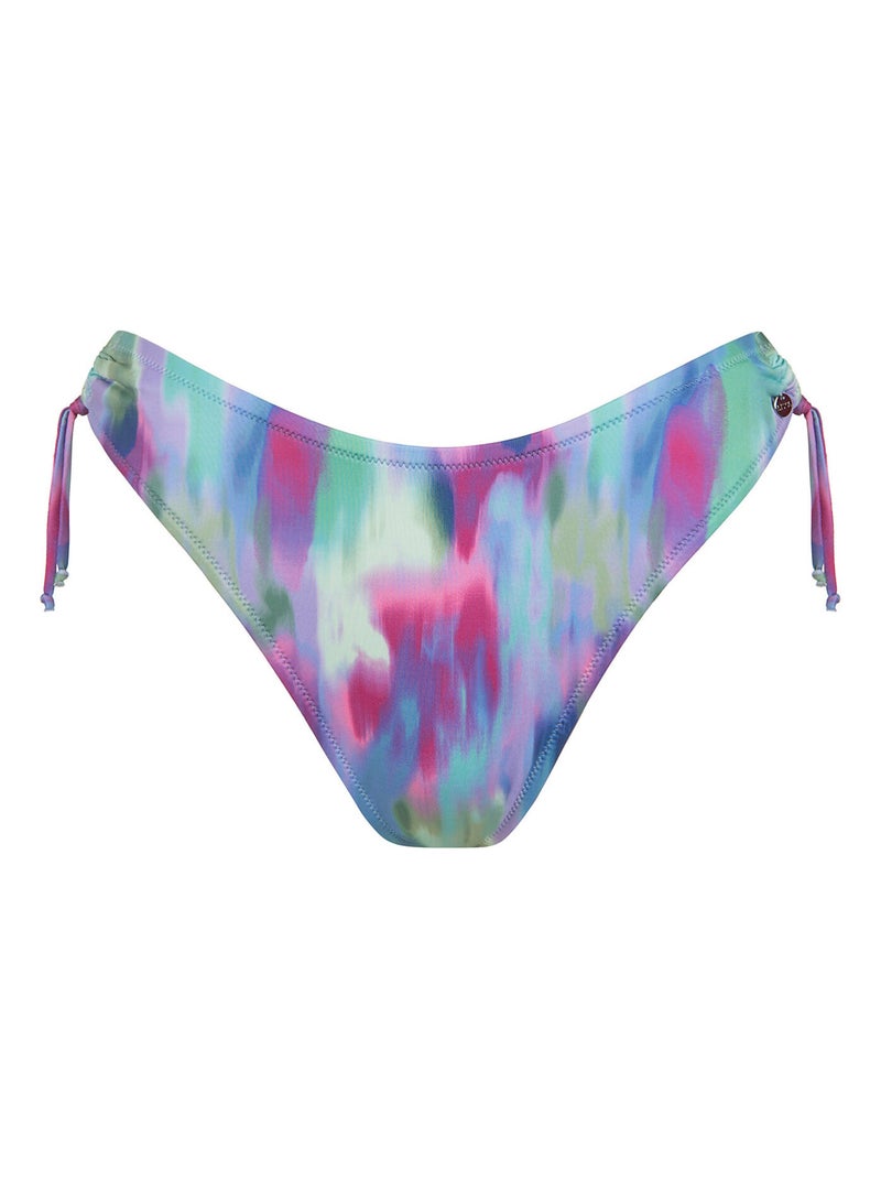 Bas de maillot brésilien de bain échancré à nouettes jersey Violet - Kiabi