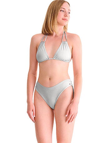 Bas de maillot brésilien de bain échancré blue lagoon