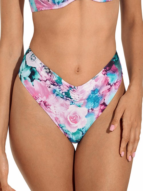 Bas de maillot brésilien de bain échancré taille basse japan - Kiabi