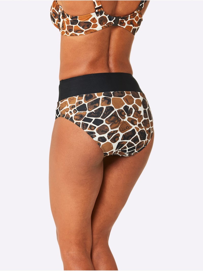 Bas De Maillot De Bain - Taille Standard - Witt Blanc Marron - Kiabi