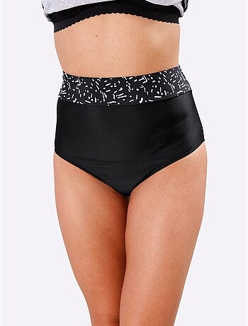 Bas de maillot de bain à ceinture imprimée avec fine élastique - Taille standard - Moda Vilona