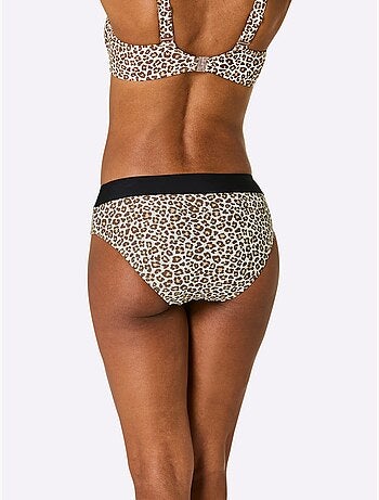 Bas de maillot de bain à motif animal avec ceinture large - Taille standard - Witt
