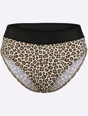 Bas de maillot de bain à motif animal avec ceinture large - Taille standard - Witt