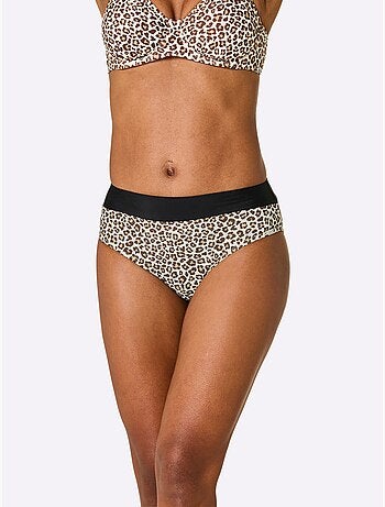 Bas de maillot de bain à motif animal avec ceinture large - Taille standard - Witt
