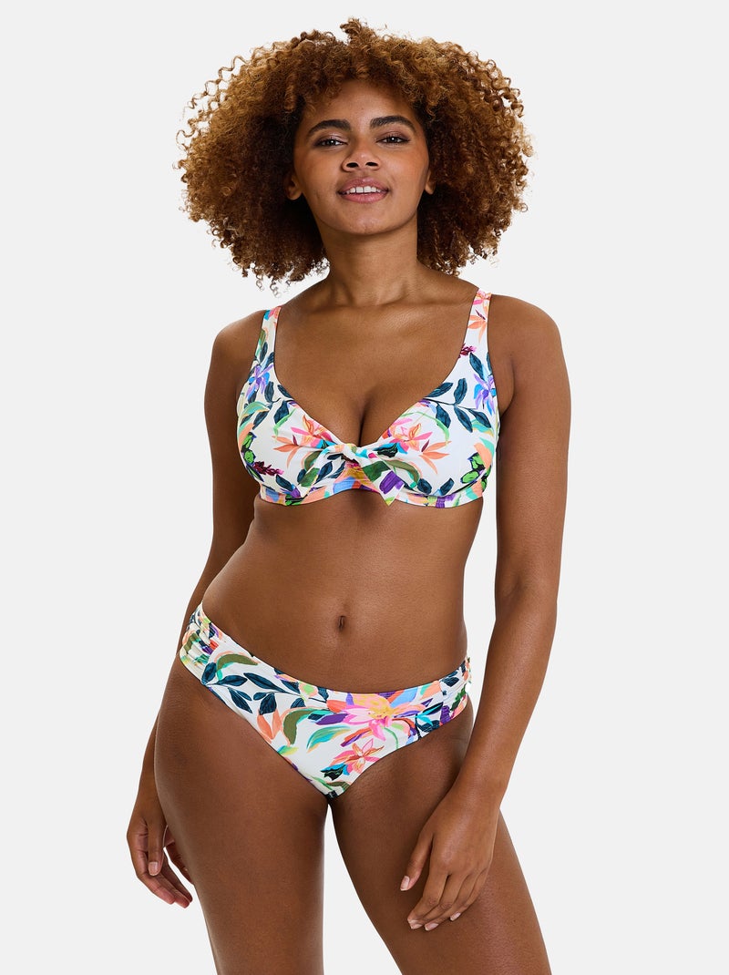Bas de maillot de bain barbade sans complexe lingerie Blanc Rose Bleu - Kiabi