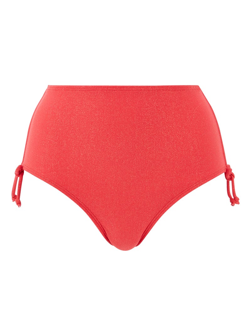 Slip De Bain échancré Femme Sans Complexe - Microfibre Lurex, Laçages Ajustables, Polyamide Recyclé