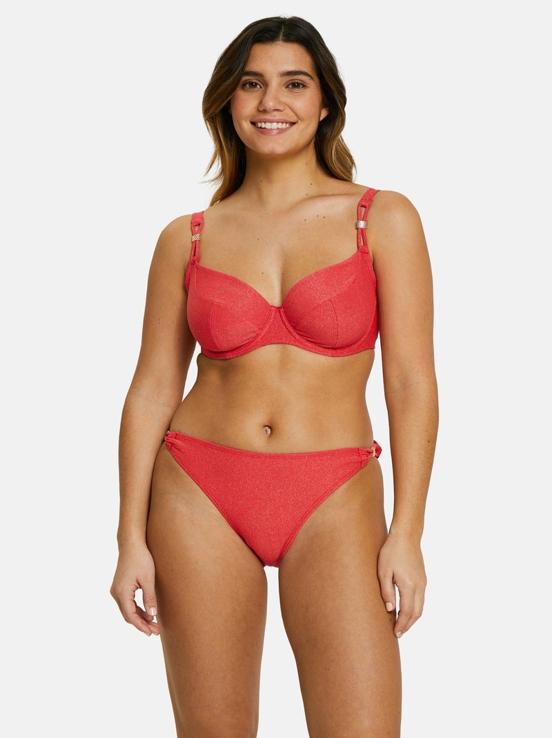 Bas de maillot de bain Bask In Bliss Sans Complexe Rouge coquelicot - Kiabi