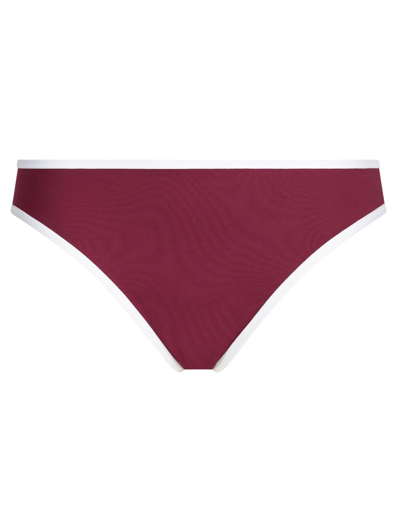Bas de maillot de bain culotte midi Timeless Bordeaux - Kiabi