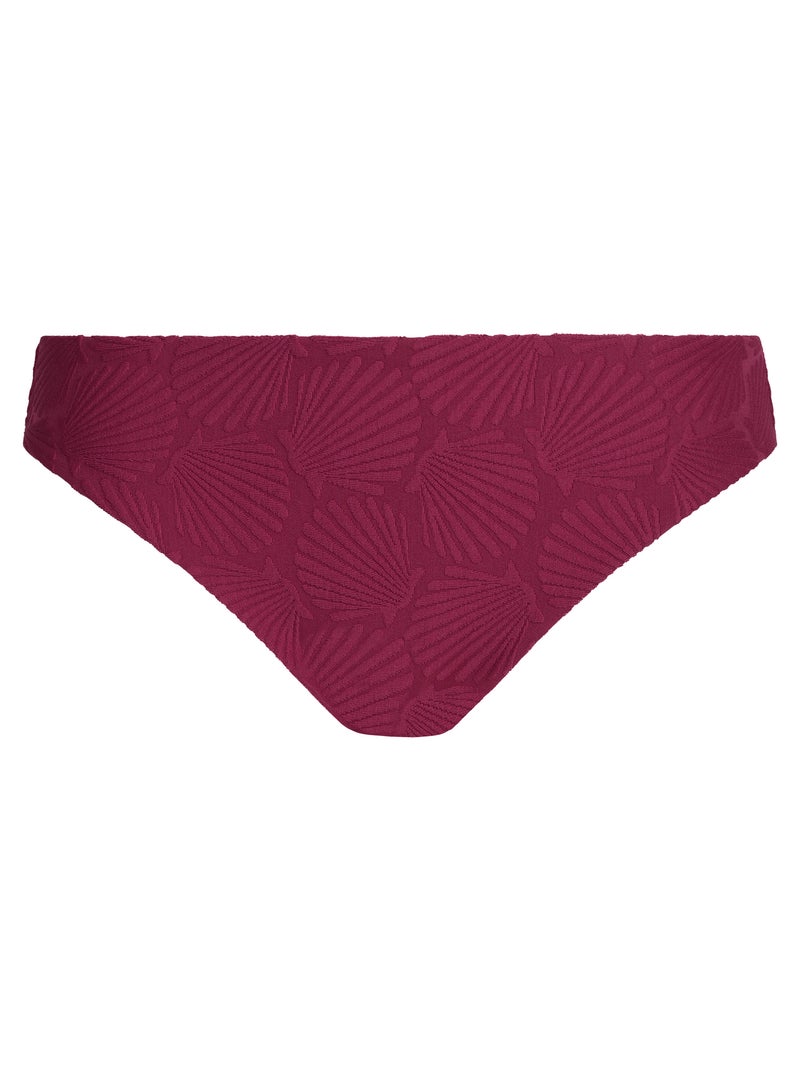 Bas de maillot de bain culotte Shell Rouge grenat - Kiabi