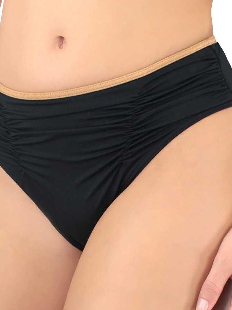 Bas de maillot de bain drapé Venezia Noir - Kiabi