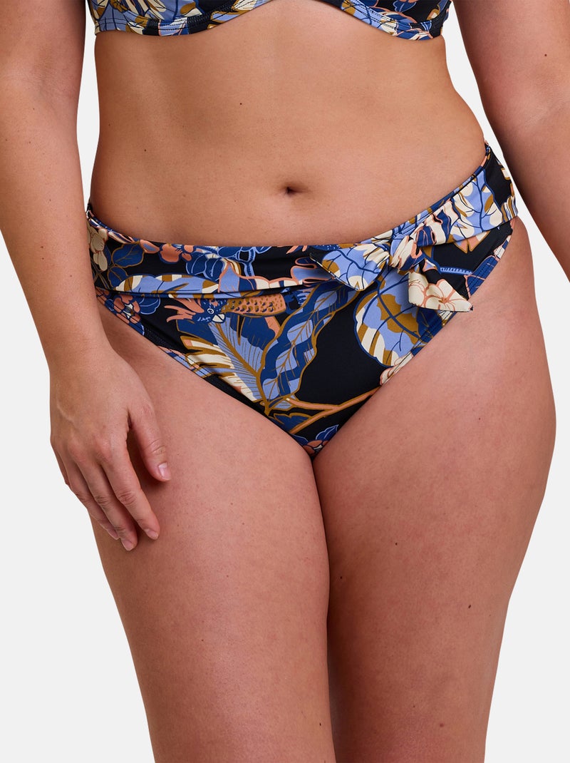 Bas de maillot de bain Fidji Sans Complexe Noir Bleu Blanc - Kiabi