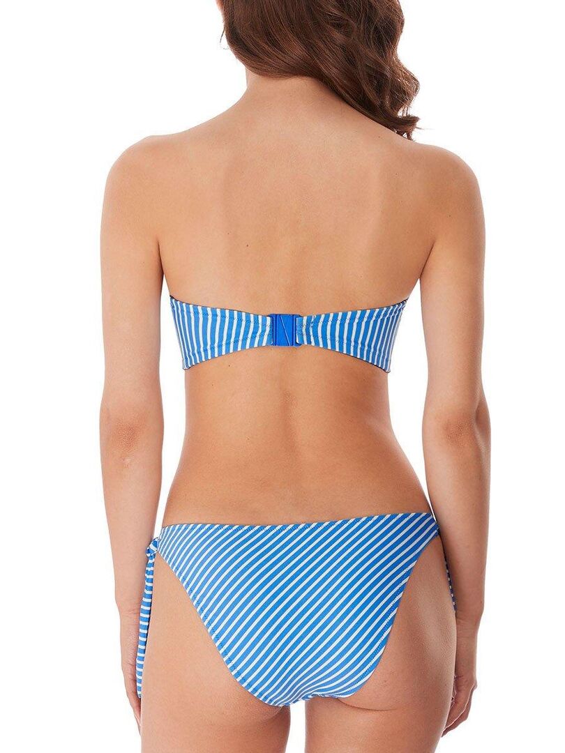 Bas de maillot de bain imprimé rayé Beach hut Bleu - Kiabi