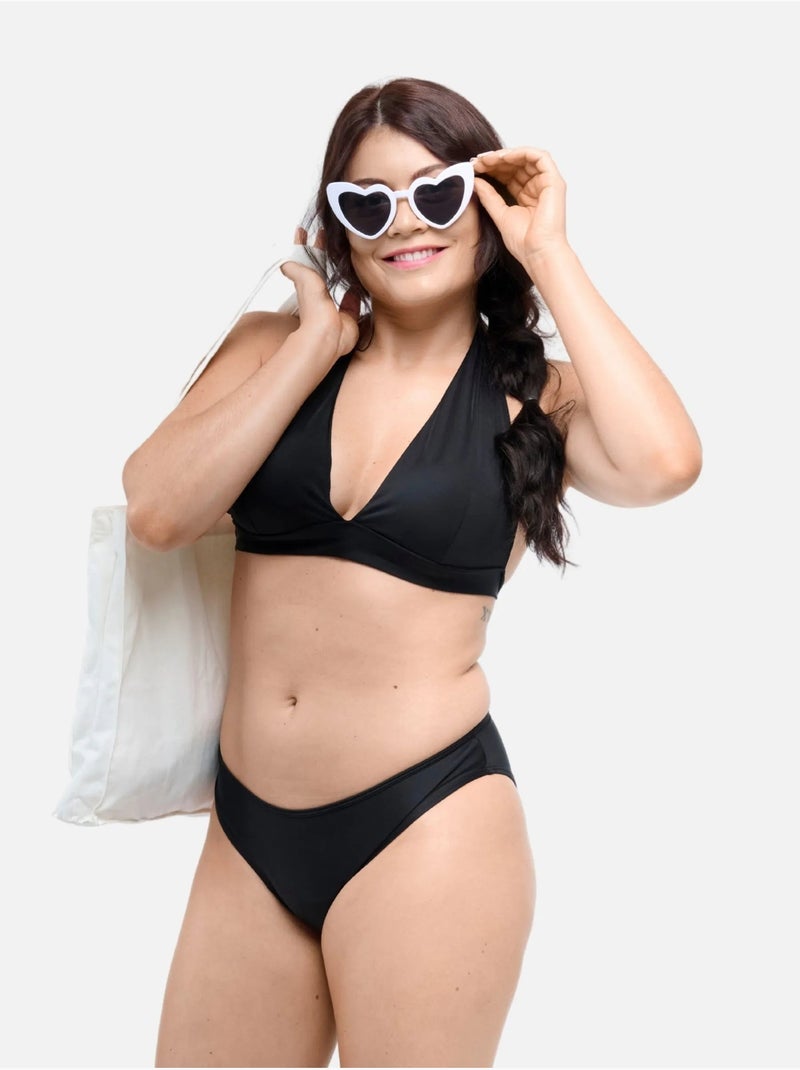 Bas de Maillot de bain Menstruel - Femme & Ado - Flux Abondant - Eva - SORIO Noir - Kiabi