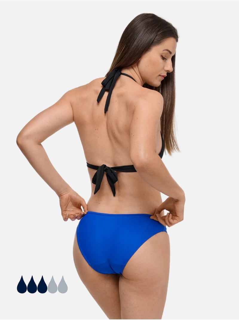 Bas de Maillot de Bain Menstruel - Femme & Ado - Flux Moyen - Eva Bleu - SORIO Bleu électrique - Kiabi