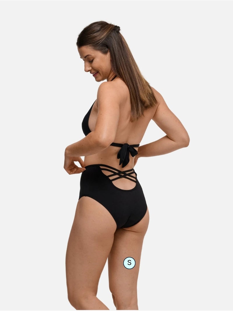 Bas de Maillot de bain Menstruel - Femme & Ado - Flux Moyen - Nola - SORIO Noir - Kiabi