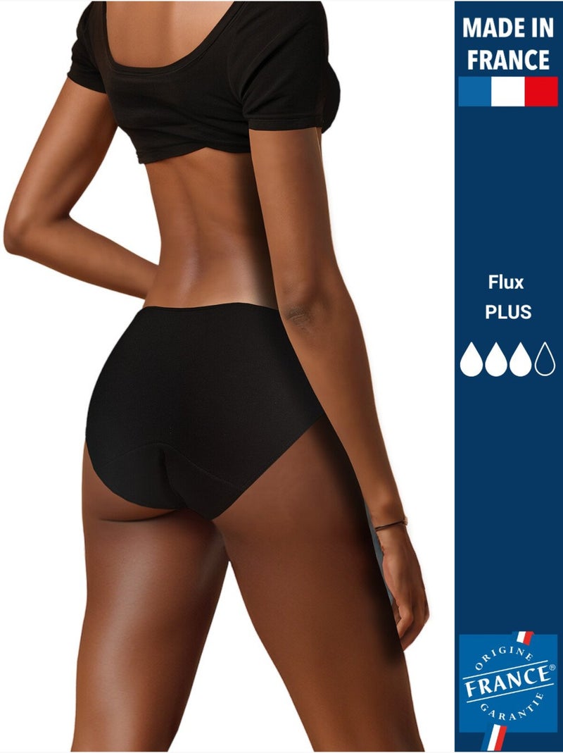 Bas de maillot de bain menstruel - Flux Plus Noir - Kiabi