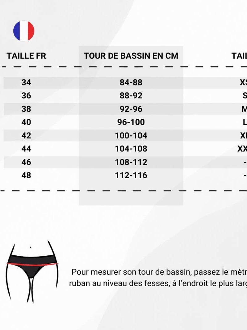 Bas de maillot de bain menstruel - Flux Plus Noir - Kiabi