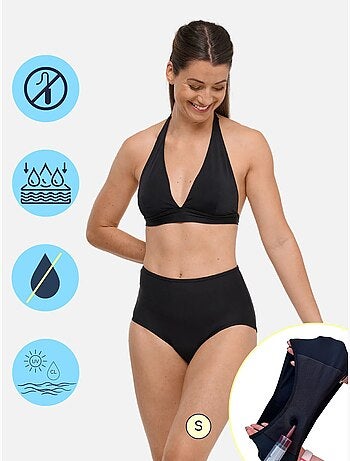 Bas de Maillot de bain Menstruel - taille haute - Flux Moyen - Naya - SORIO