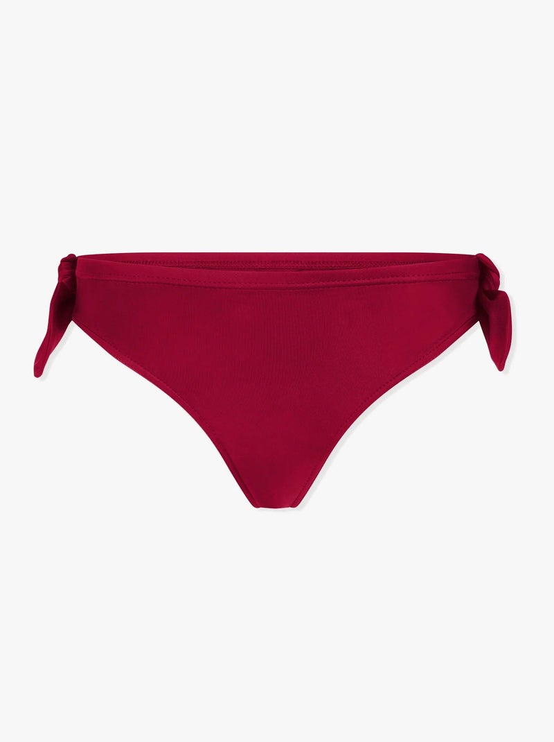 Bas de maillot de bain menstruel à nœuds - Culotte Femme - SMOON Bordeaux - Kiabi