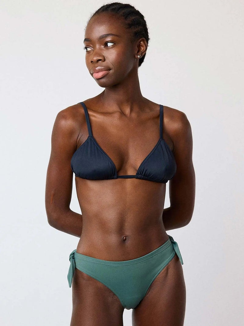 Bas de maillot de bain menstruel à nœuds - Culotte Femme - SMOON Kaki - Kiabi