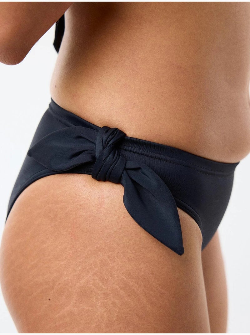 Bas de maillot de bain menstruel à nœuds - Culotte Femme - SMOON Noir Noir - Kiabi