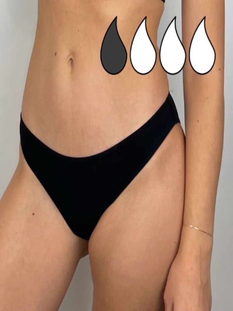 Bas de maillot de bain menstruel SMART - -ÉCO-RESPONSABLE- - Fabrication Française Noir - Kiabi