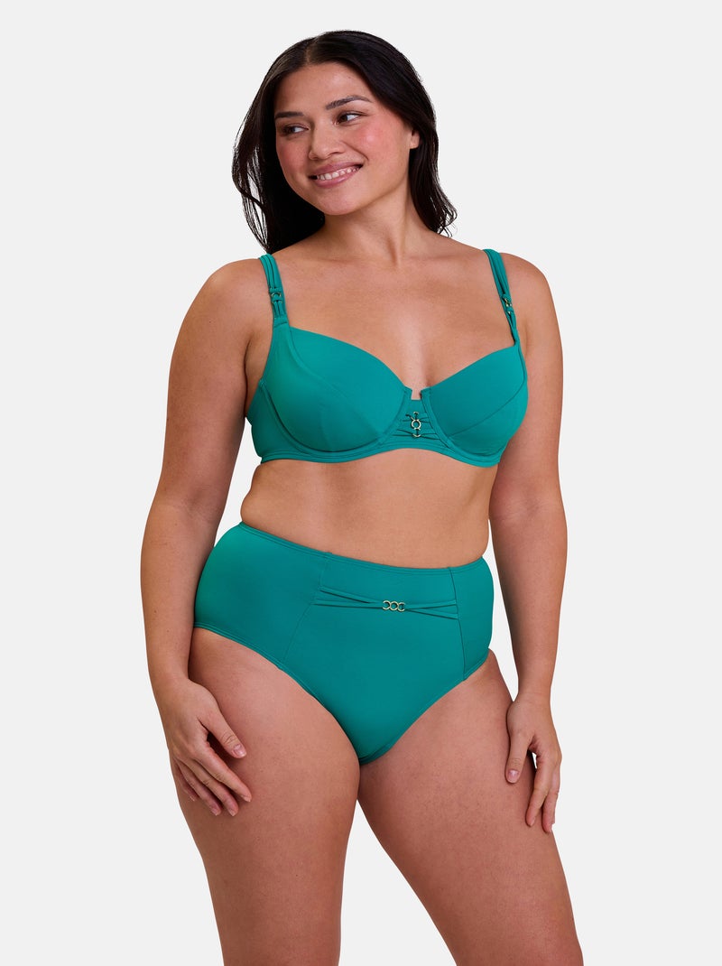 Bas de maillot de bain moorea sans complexe lingerie Vert émeraude - Kiabi