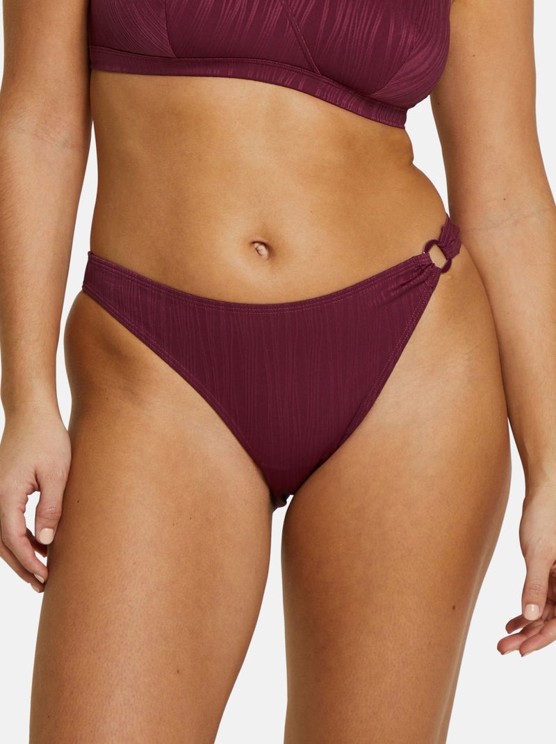 Bas de maillot de bain On Board Sans Complexe Rouge foncé - Kiabi