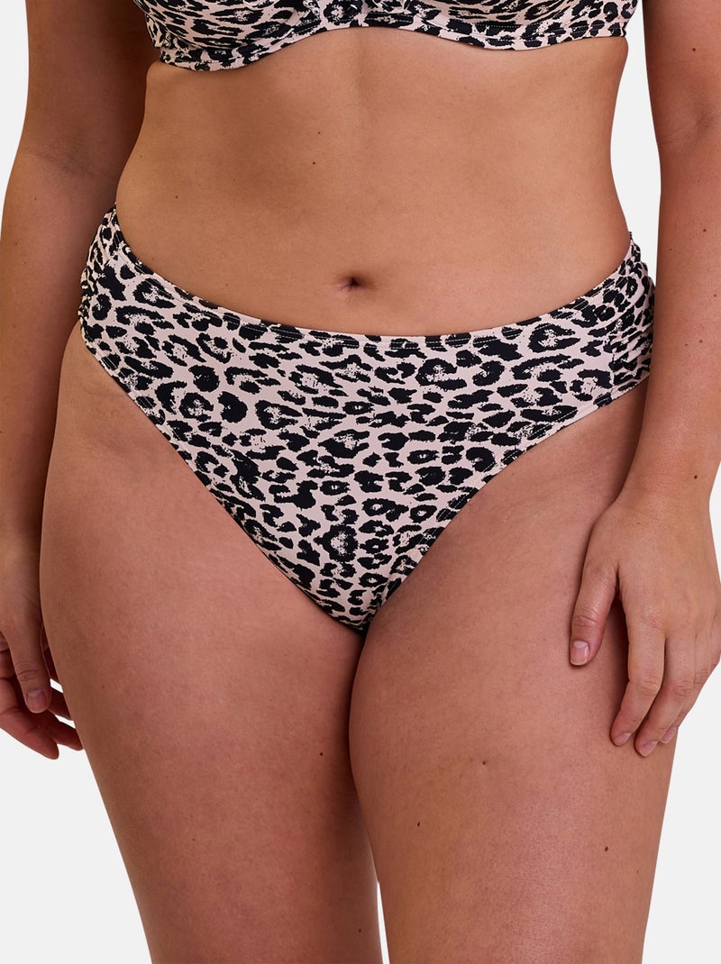 Bas de maillot de bain Samoa Sans Complexe Beige/Noir - Kiabi