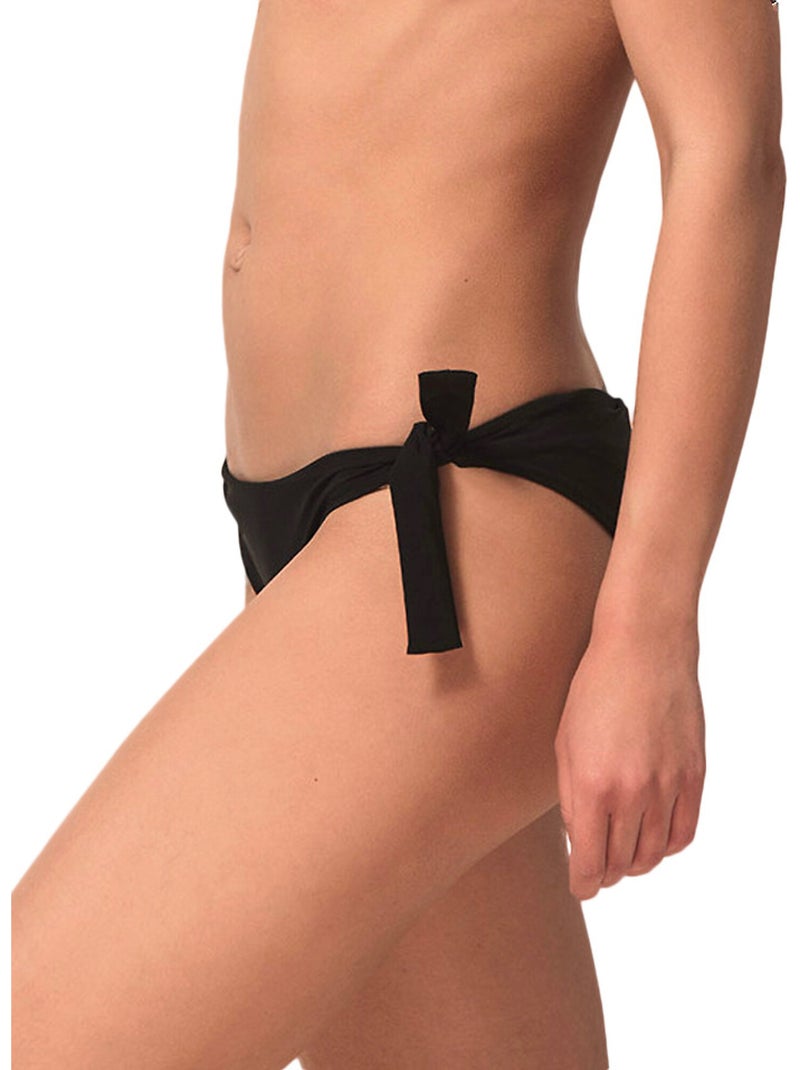 Bas de maillot de bain slip à nouettes blue sense Noir - Kiabi