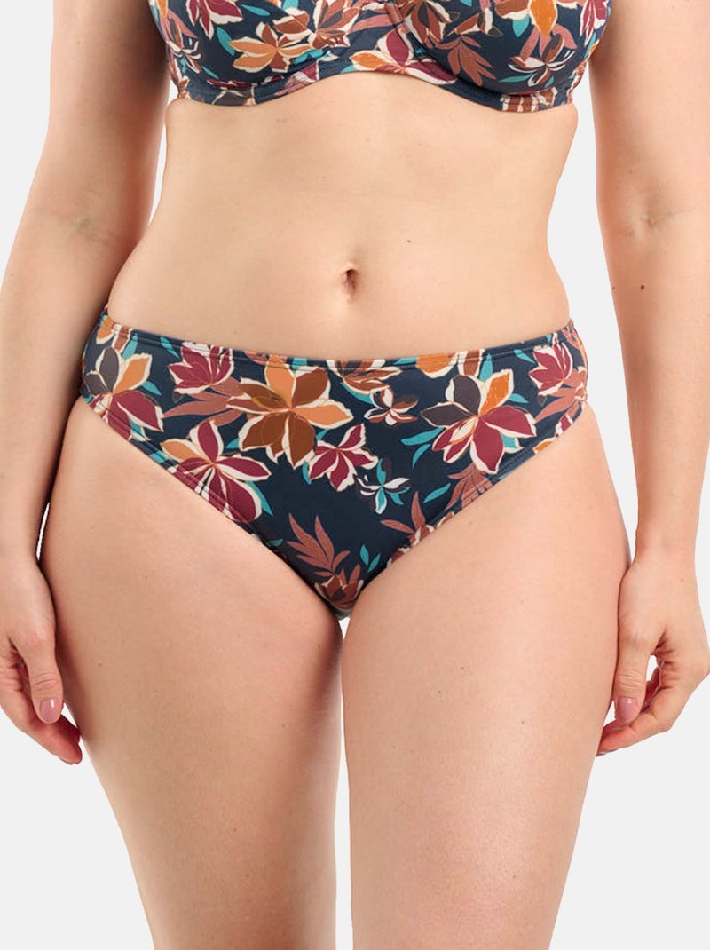 Bas de maillot de bain Staycation Sans Complexe Bleu Orange Bleu - Kiabi