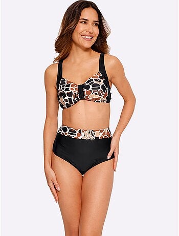 Bas de maillot de bain taille haute avec large ceinture élastique - Taille standard - Moda Vilona