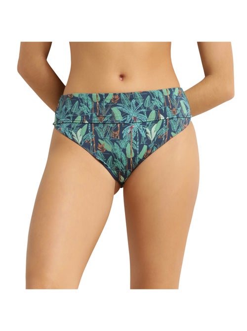 Bas de maillot de bain taille haute Tropical - Kiabi