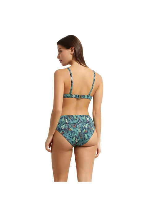 Bas de maillot de bain taille haute Tropical - Kiabi
