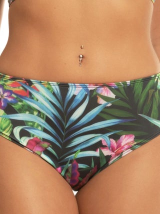 Bas de maillot de bain taille mi-haute L'Ô Pétillante Fleurs de Lys