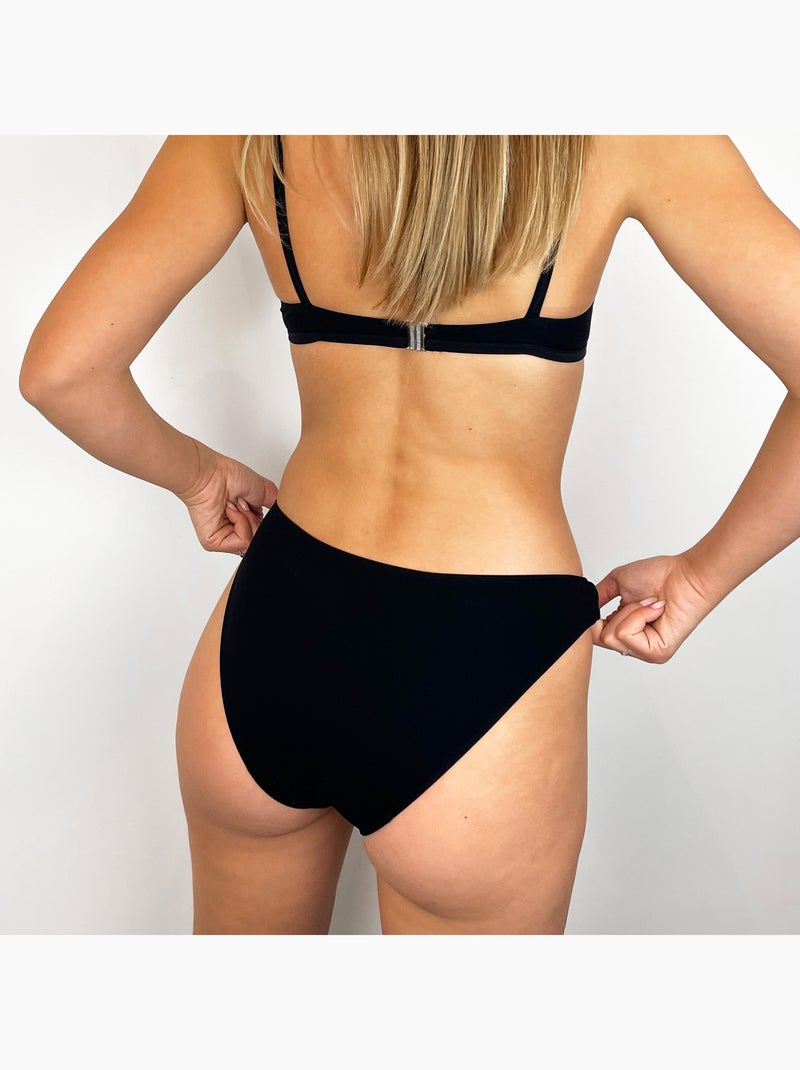 Bas de maillot menstruel - Flux Medium Noir - Kiabi