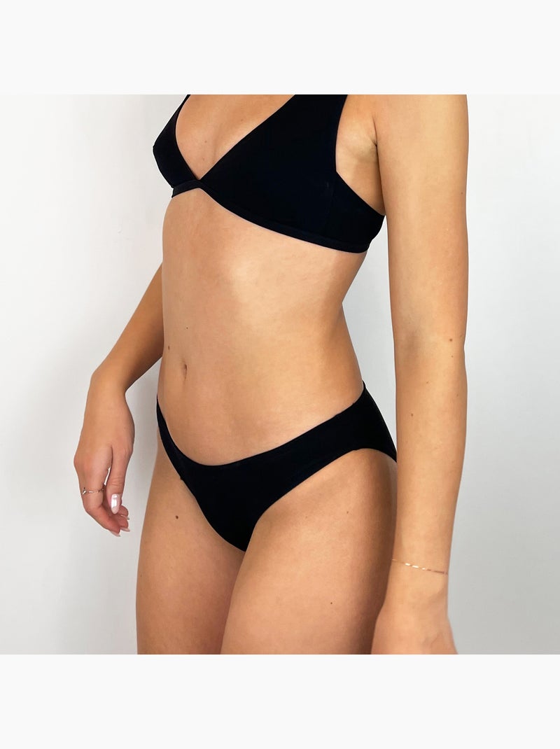 Bas de maillot menstruel - Flux Medium Noir - Kiabi