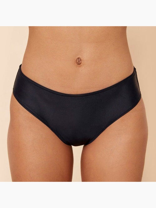 Bas de maillot menstruel ARIEL Noir flux Light - Kiabi