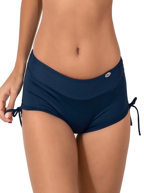 Bas de maillot shorty échancrure réglable Marine - Kiabi