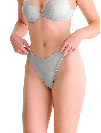 Bas de maillot slip de bain échancré blue lagoon