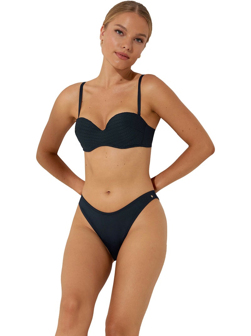 Bas de maillot slip de bain échancré sardinia Bleu - Kiabi