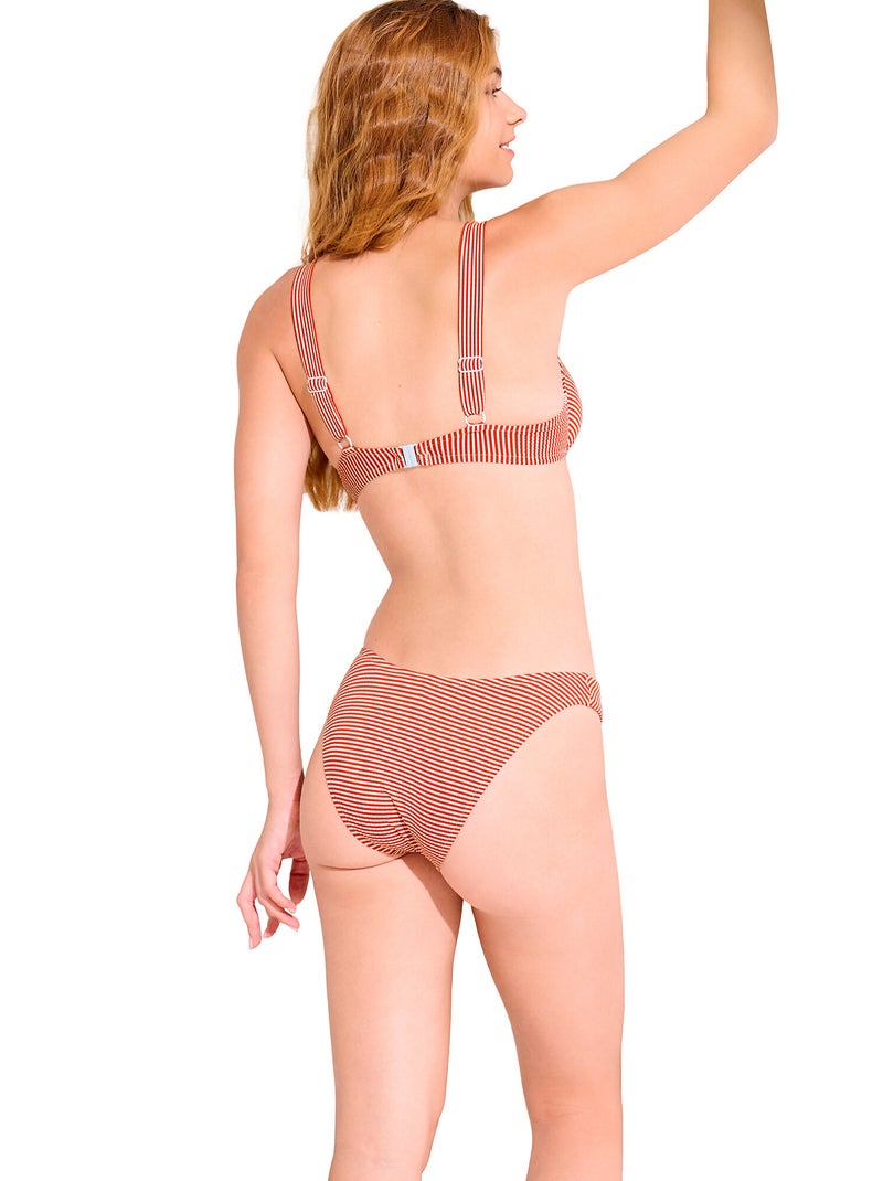 Bas de maillot slip de bain échancré taille basse lascari Rouge - Kiabi