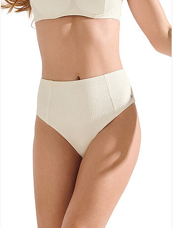 Bas de maillot slip de bain échancré taille haute malaga