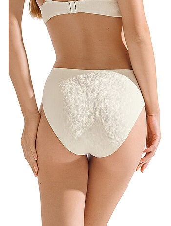 Bas de maillot slip de bain échancré taille haute malaga