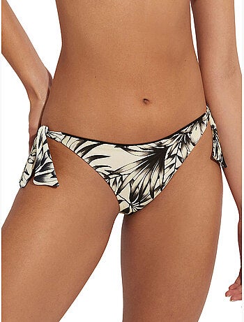 Bas de maillot slip de bain taille basse à nouettes honolulu