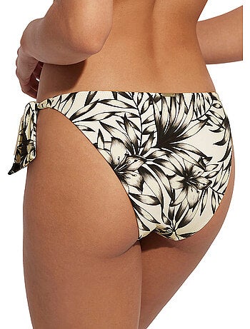 Bas de maillot slip de bain taille basse à nouettes honolulu