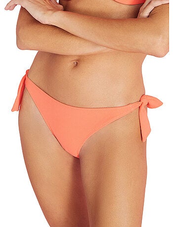Bas de maillot slip de bain taille basse à nouettes miami